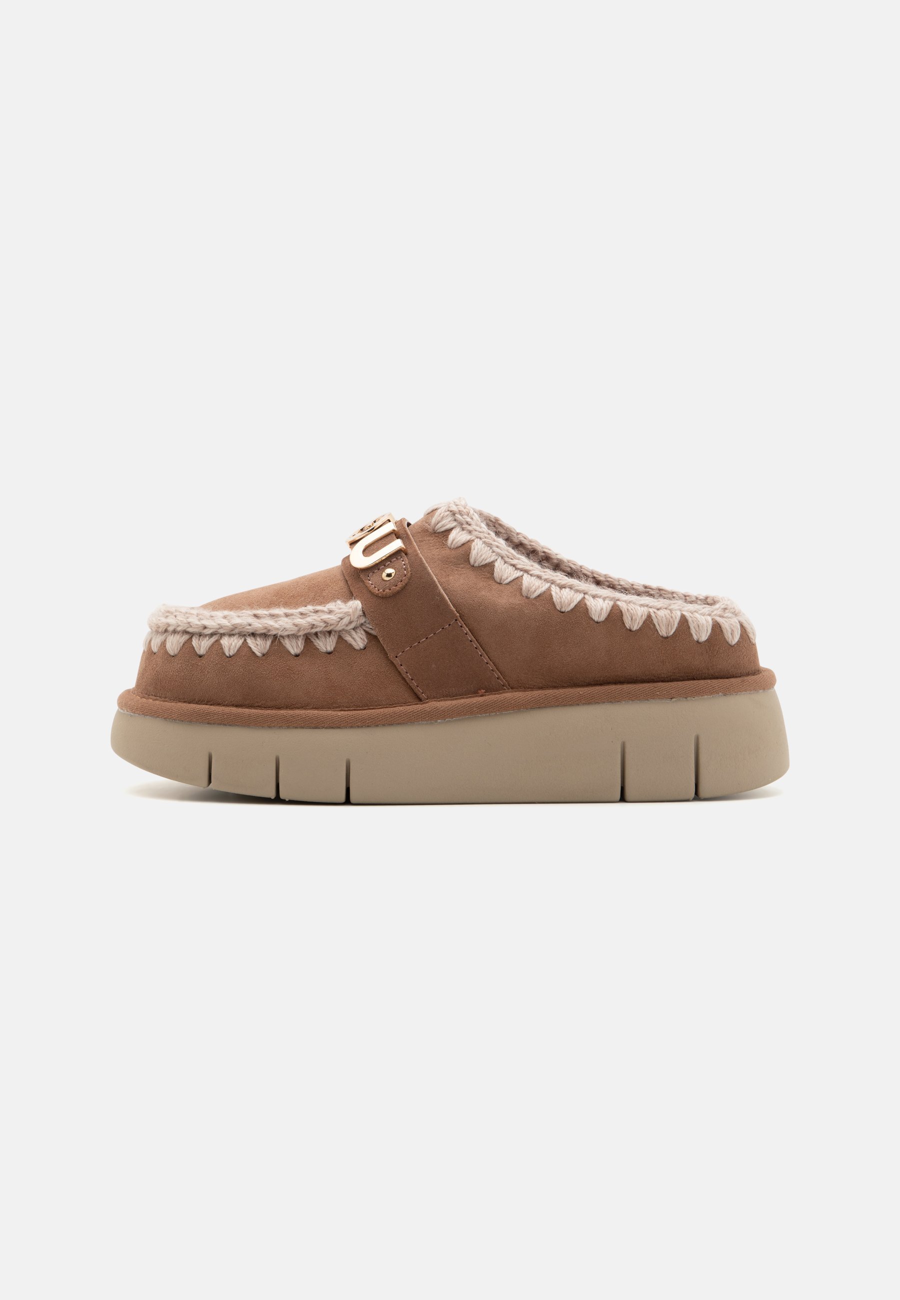 Mules Mou BOUNCE CLOGM AVEC LOGO MÉTAL - rose marron