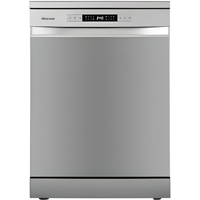 Lavavajillas HISENSE HS622E10X de 60 cm - Gris - 2 brazos rociadores - 4 zonas de rociado