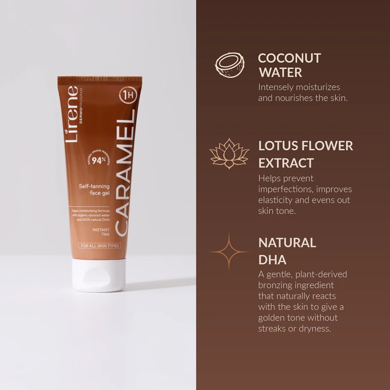 Lirene Perfect Tan savaiminio įdegio veido gelis