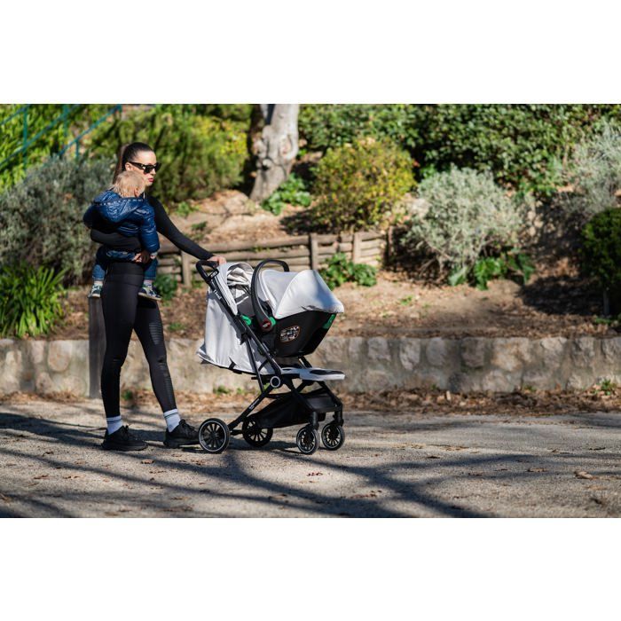 BEBELISSIMO - Passeggino Duo 2 in 1 - Seggiolino auto Lioni 0+ - Dalla nascita - Fino a 22 kg - Borgogna