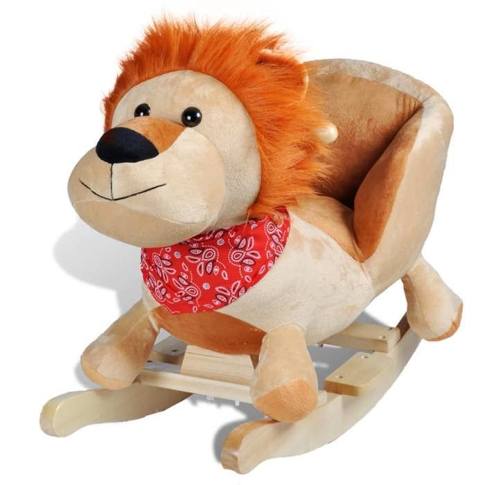 vidaXL León mecedor para bebés, juguete de peluche para el hogar de los niños 80074