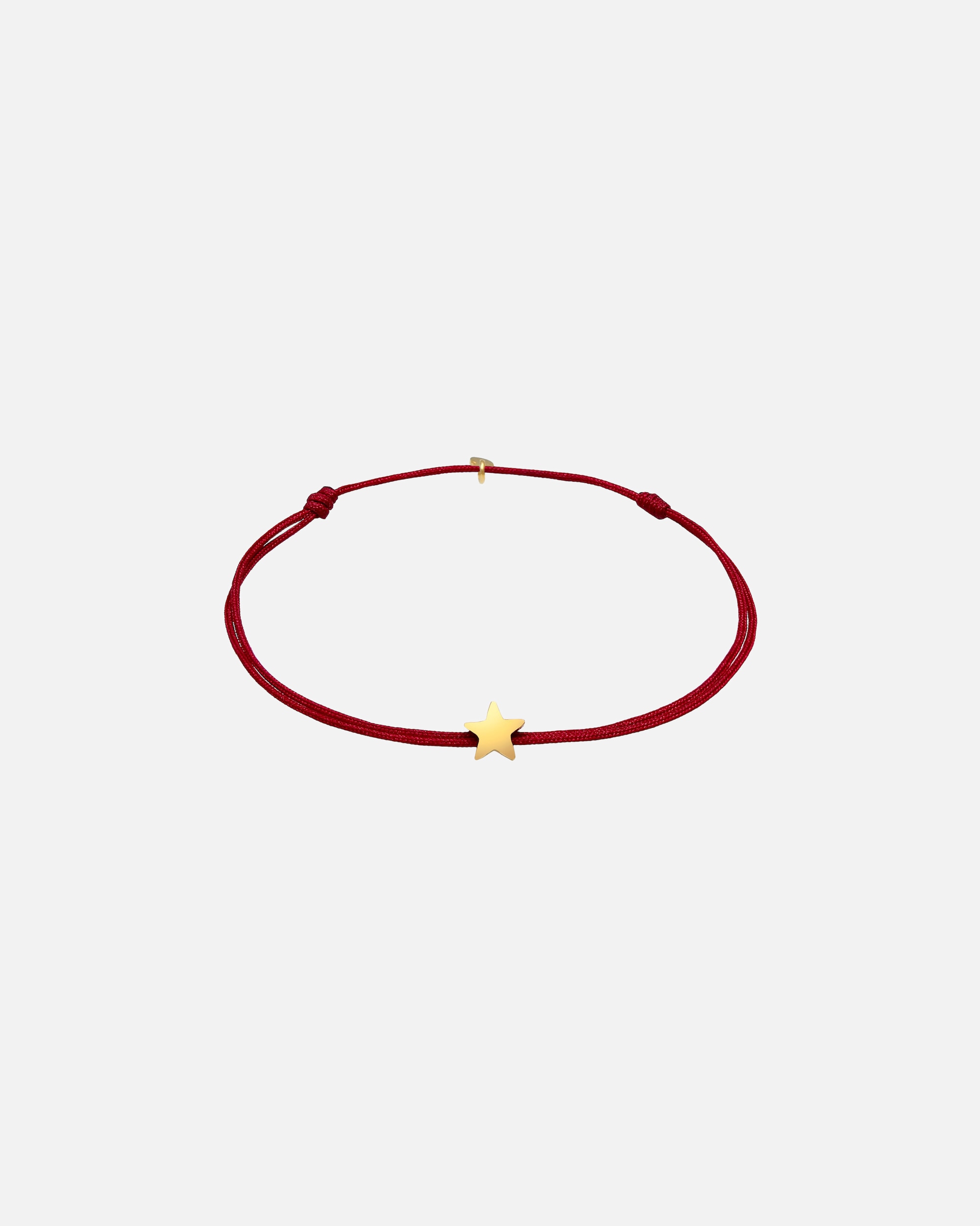 Elli Femmes symbole étoile astro avec nylon rouge foncé en Argent Sterling 925 plaqué Or