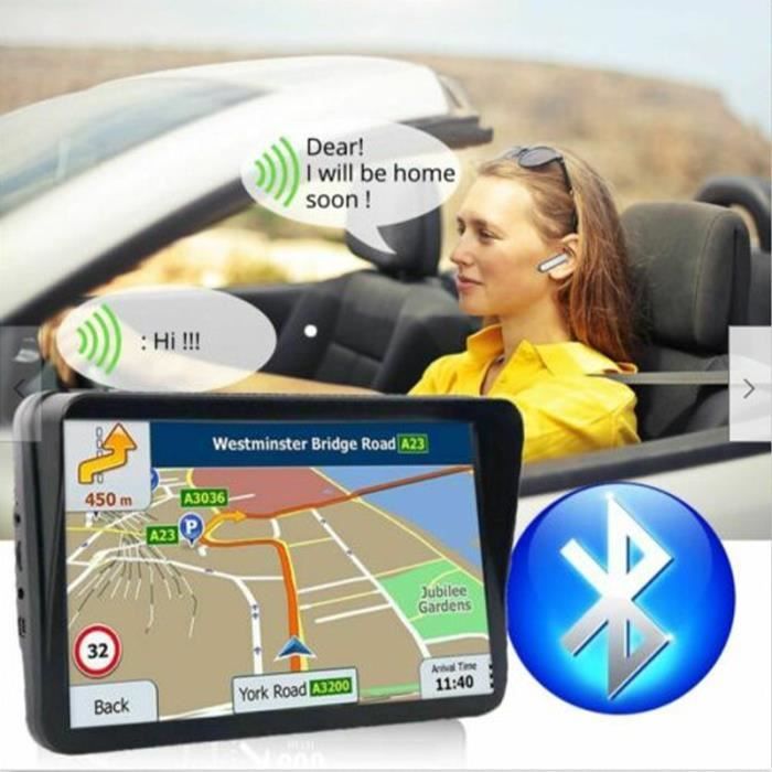 Navigazione GPS per auto, camion, aletta parasole, 256 MB + 8 GB, con schermo touch, mappe dell'Europa e display da 9 pollici.