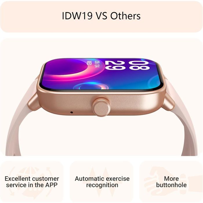 Montre intelligente - Chronus - Appel Bluetooth - Alexa intégrée - Tracker d'activité - Écran HD 1,8