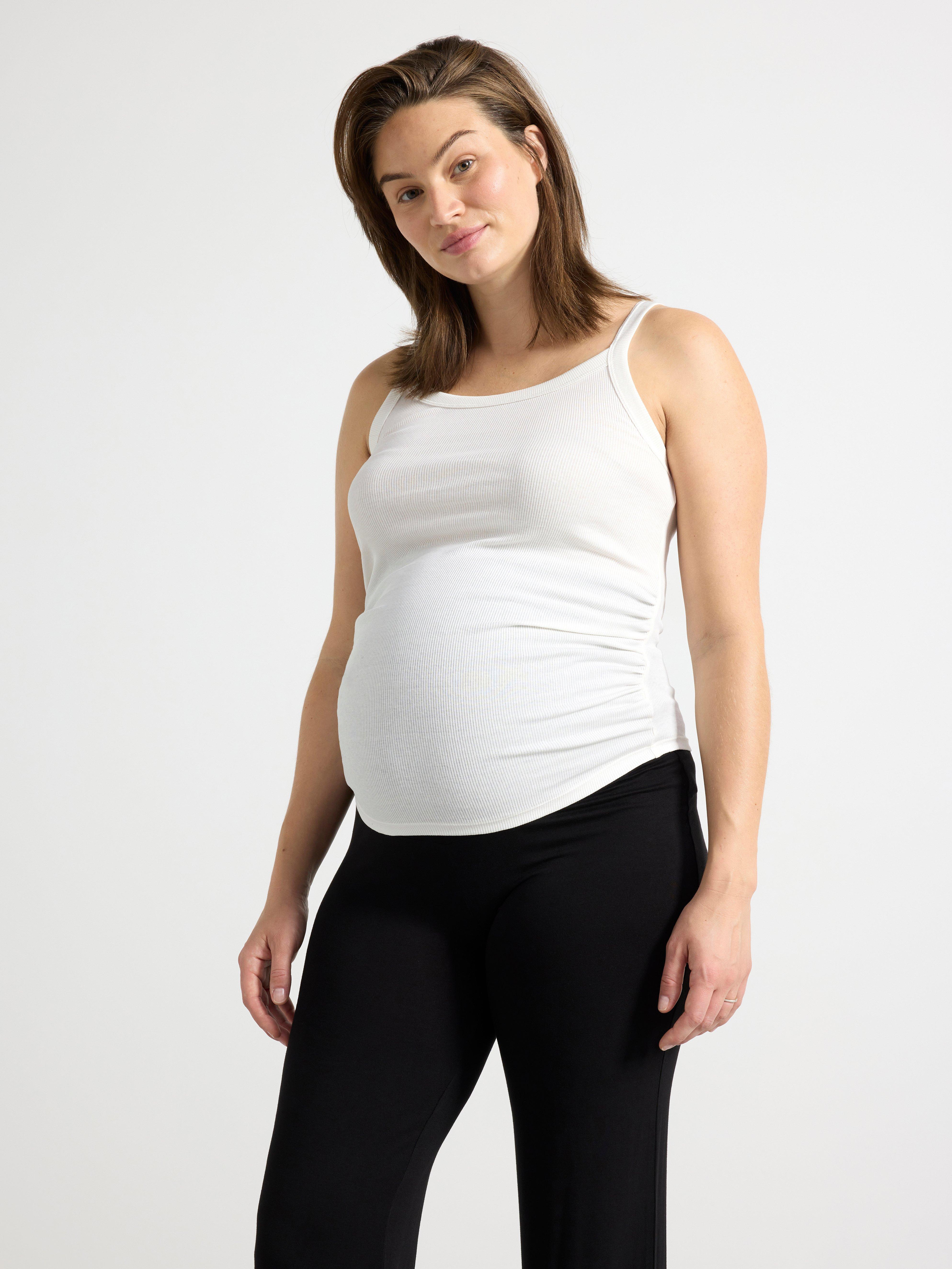 Žebrované pyžamo MOM Off White