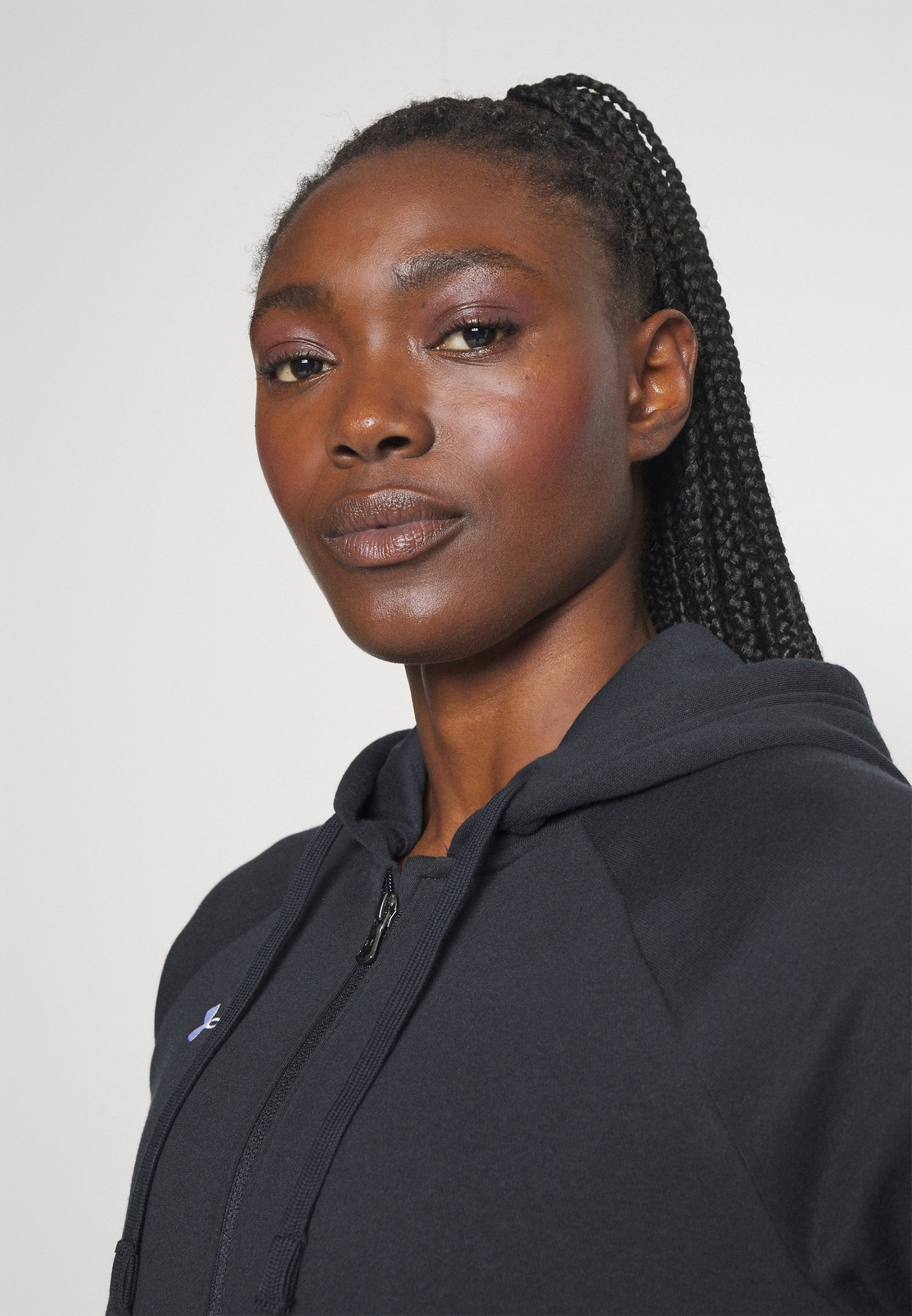 Bluza rozpinana Under Armour RIVAL FLEECE - czarno-biała