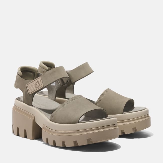 Sandalo a Doppia Fascia Everleigh da Donna in                beige