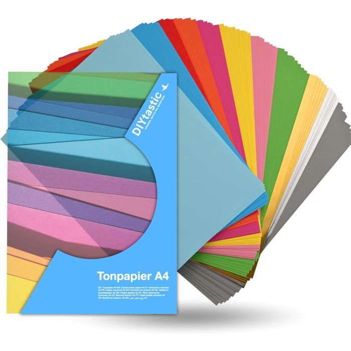 50 vellen gekleurd karton 220 g/m² - knutselpapier & gekleurd papier - voor printers en creatieve hobby's