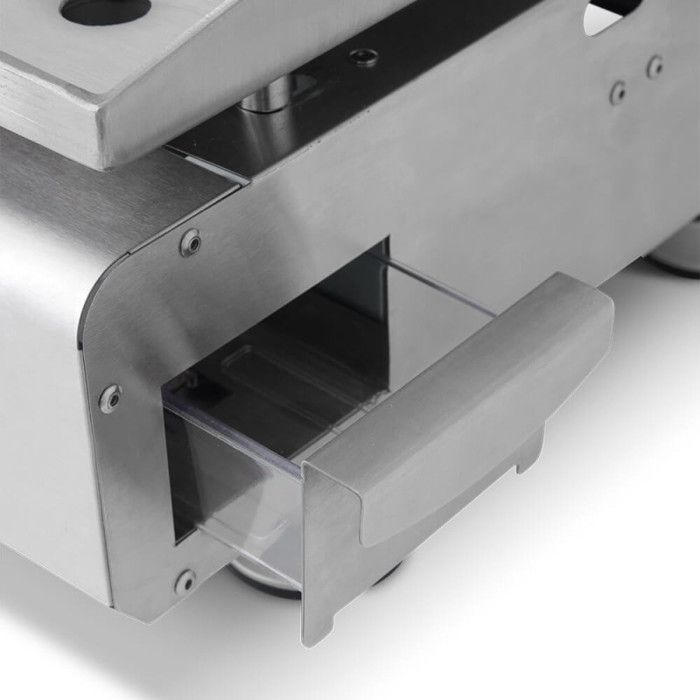 Plancha de gas de acero inoxidable con 2 quemadores – BRASERO BY FAVEX – 5,3 kW – Placa de acero inoxidable de 5 mm – 52 x 34 cm – Sirve de 6 a 8 personas