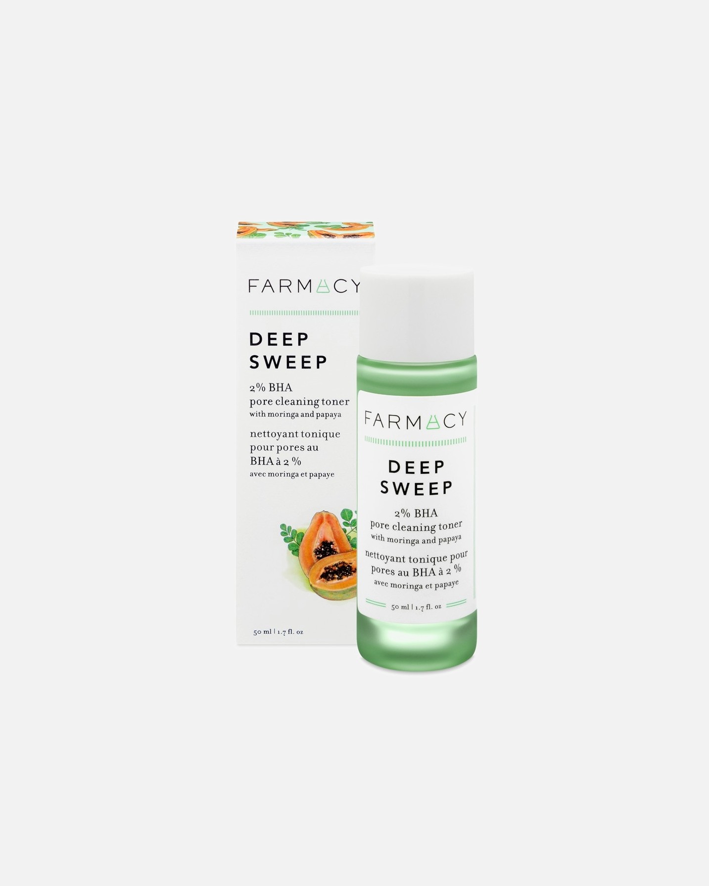 FARMACY Deep Sweep 2% BHA sejas toneris ar moringu un papaiju - 50 ml