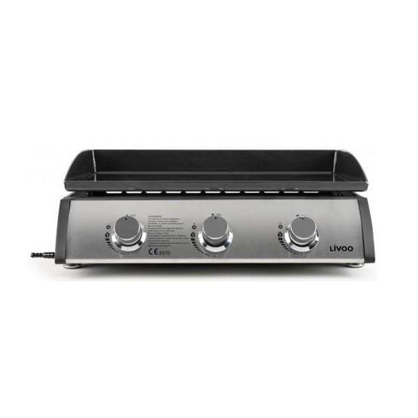 Plancha de gas - DOC277 - 7500W - Acero esmaltado - 3 quemadores - Sirve de 6 a 12 personas