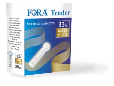 Lancetas FORA Fora Pung 33G, 25 unidades