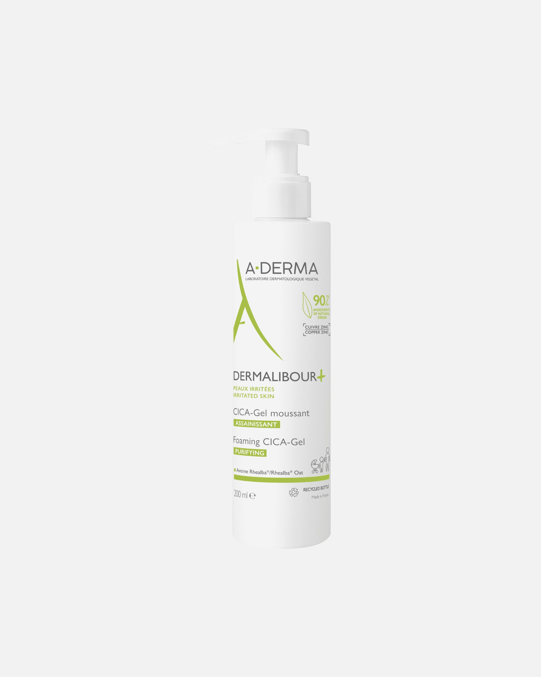 A-DERMA Ansigtsrensende skum Dermalibour+ Skummende Cica Gel - 100 ml