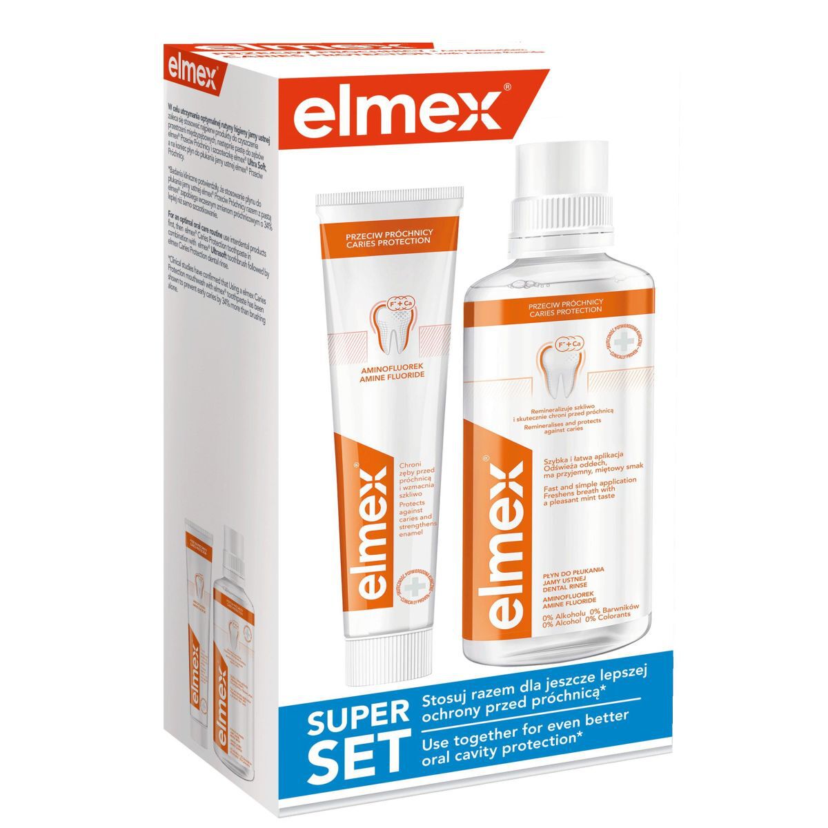 Elmex mutes skalojamais līdzeklis 400 ml zobu pasta 75 ml/1 komplekts