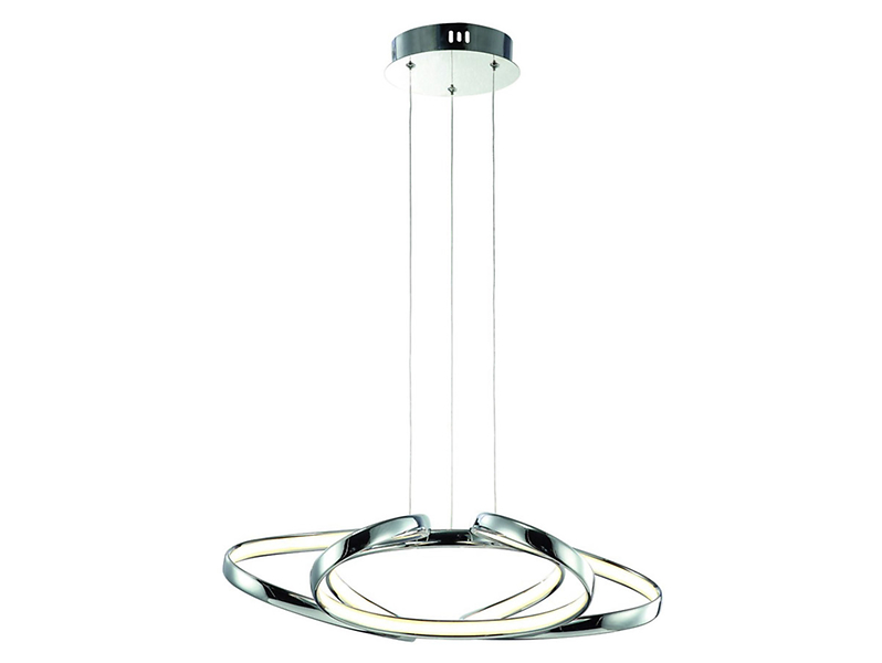 Lampa wisząca Craft LED metalowa biało-srebrna