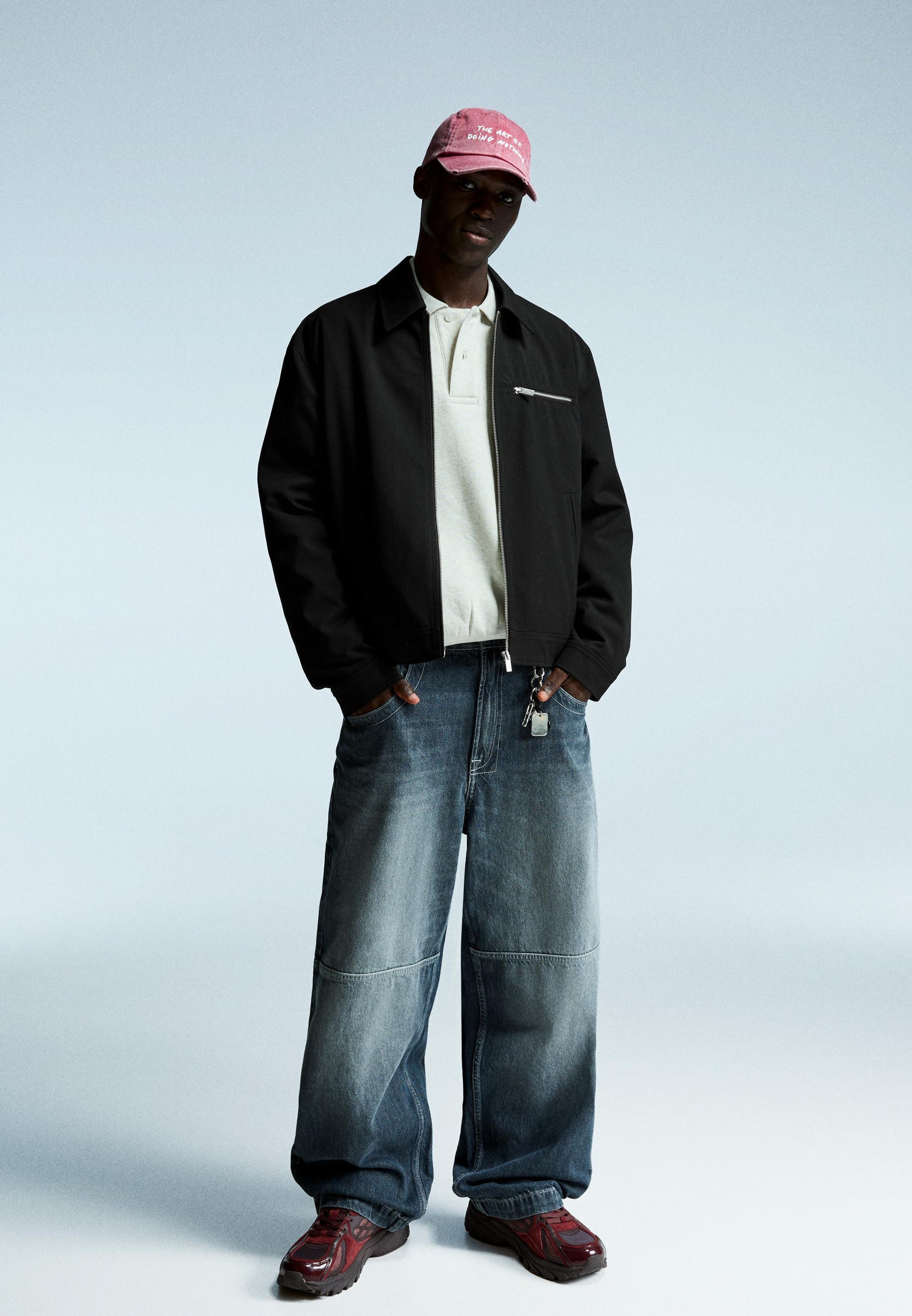 Bershka OVERSHIRT MET RITS - Licht jack - zwart