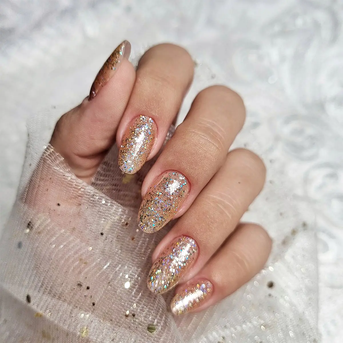 Hi Hybrid Lakier hybrydowy 135 Rose Gold Sequin