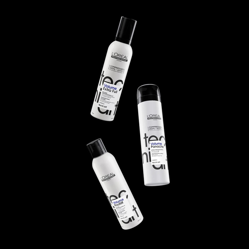 „L'Oréal Professionnel Tecni.Art Volume Rootlift“ plaukų putos, suteikiančios apimties nuo šaknų.