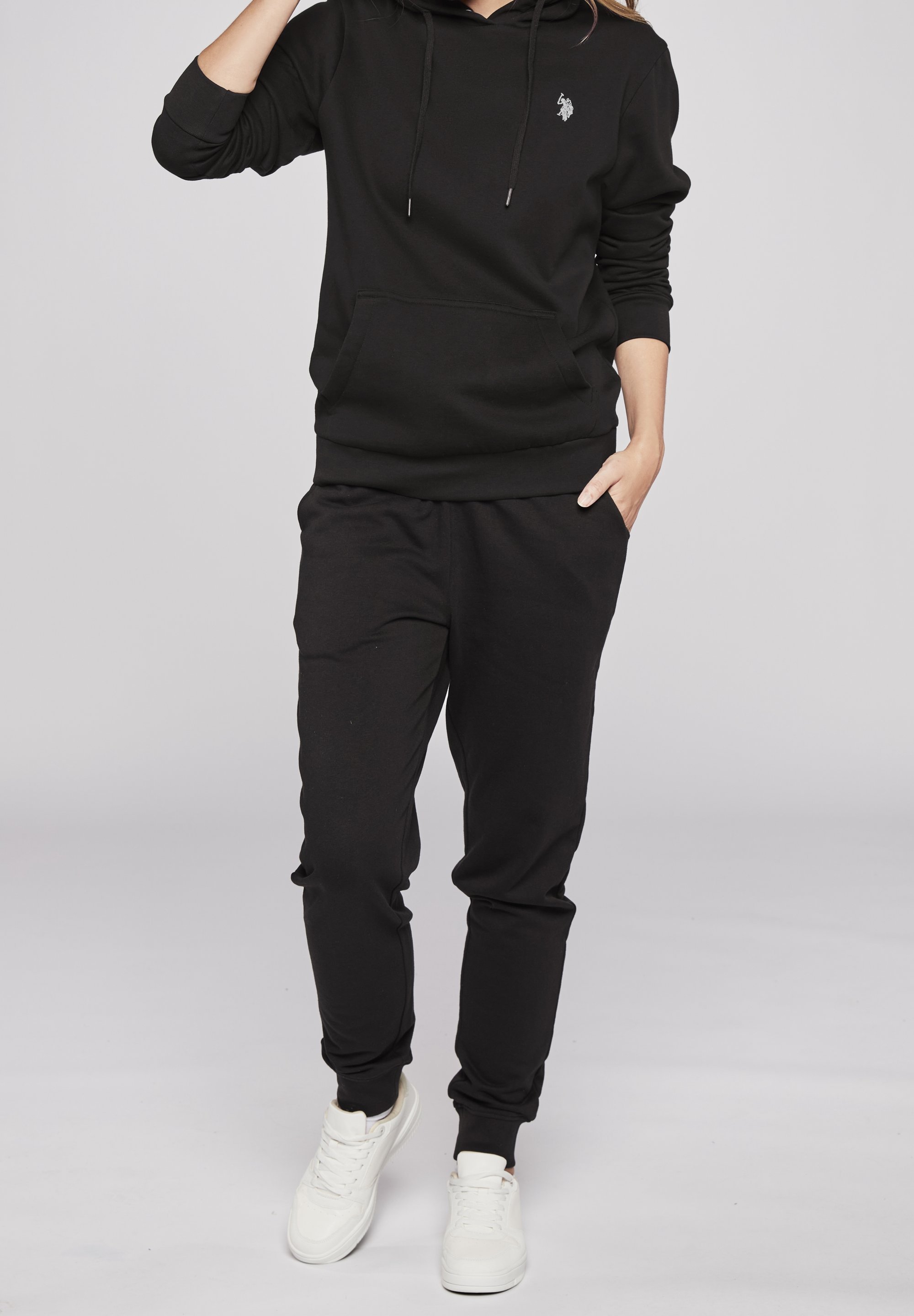 Sweat à capuche US Polo Assn. - noir