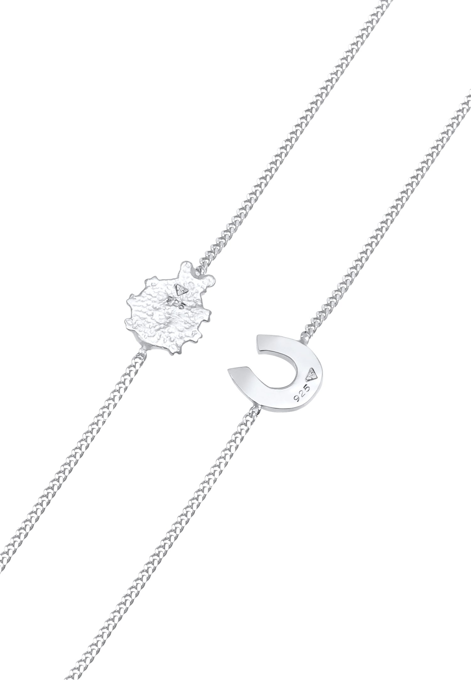 Elli Des enfants sertis de coccinelles en fer à cheval mignonnes et colorées en argent sterling 925