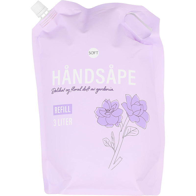 Blød håndsæbe 3 l refill Gardenia