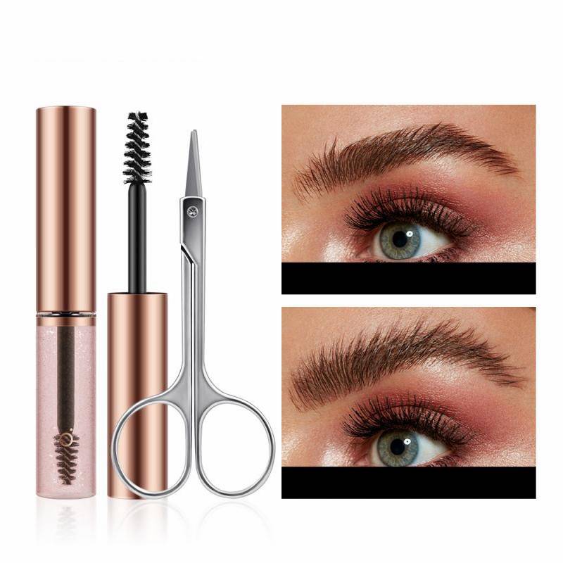 Gel para Cejas Impermeable: Jabón Moldeador de Cejas (Soap Brows), Secado Rápido y Larga Duración; Incluye Tijeras para Esculpir y Estilizar (TSLM1)