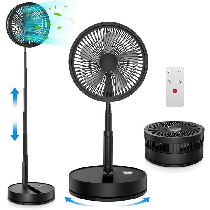 Ventilatore a piantana - XVX - 9'' - Silenzioso - Telecomando - 4 velocità