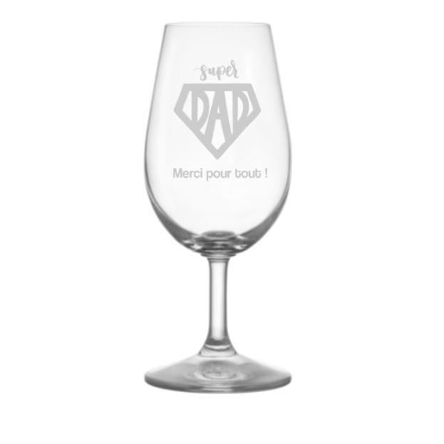 Verre à vin personnalisé 21cl (Lot de 6) - Verre vin gravure avec prénom, message, logo… [ Coffret vin verre a pied ]