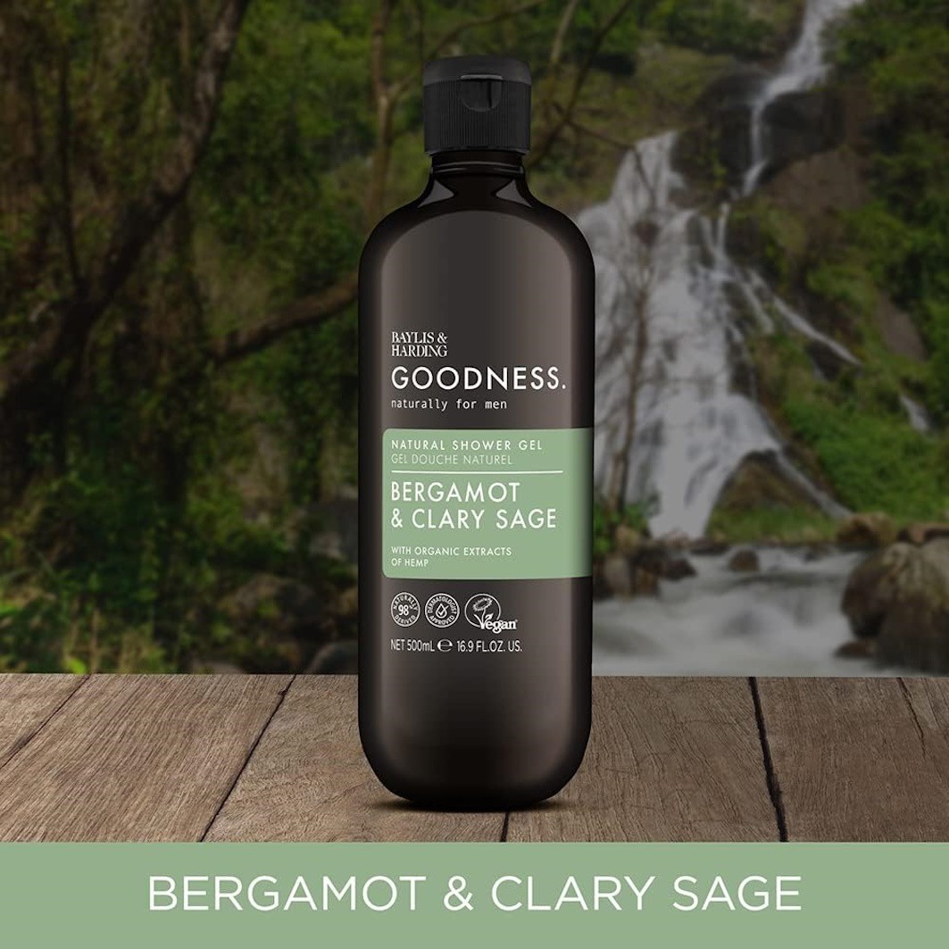 Гел за туширање Baylis & Harding Goodness са бергамотом и мушкатном жалфијом - 500 мл