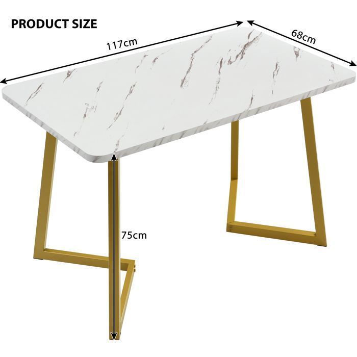 Essgruppe (117 × 68 cm) mit 4 Stühlen – Modernes Küchen-/Wohnzimmer-Set – Stühle aus dunkelgrünem Samt