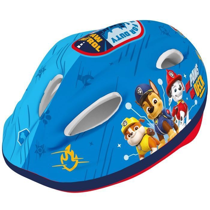 Paw Patrol Casque de vélo bleu pour enfant, garçon, réglable 52-56 cm