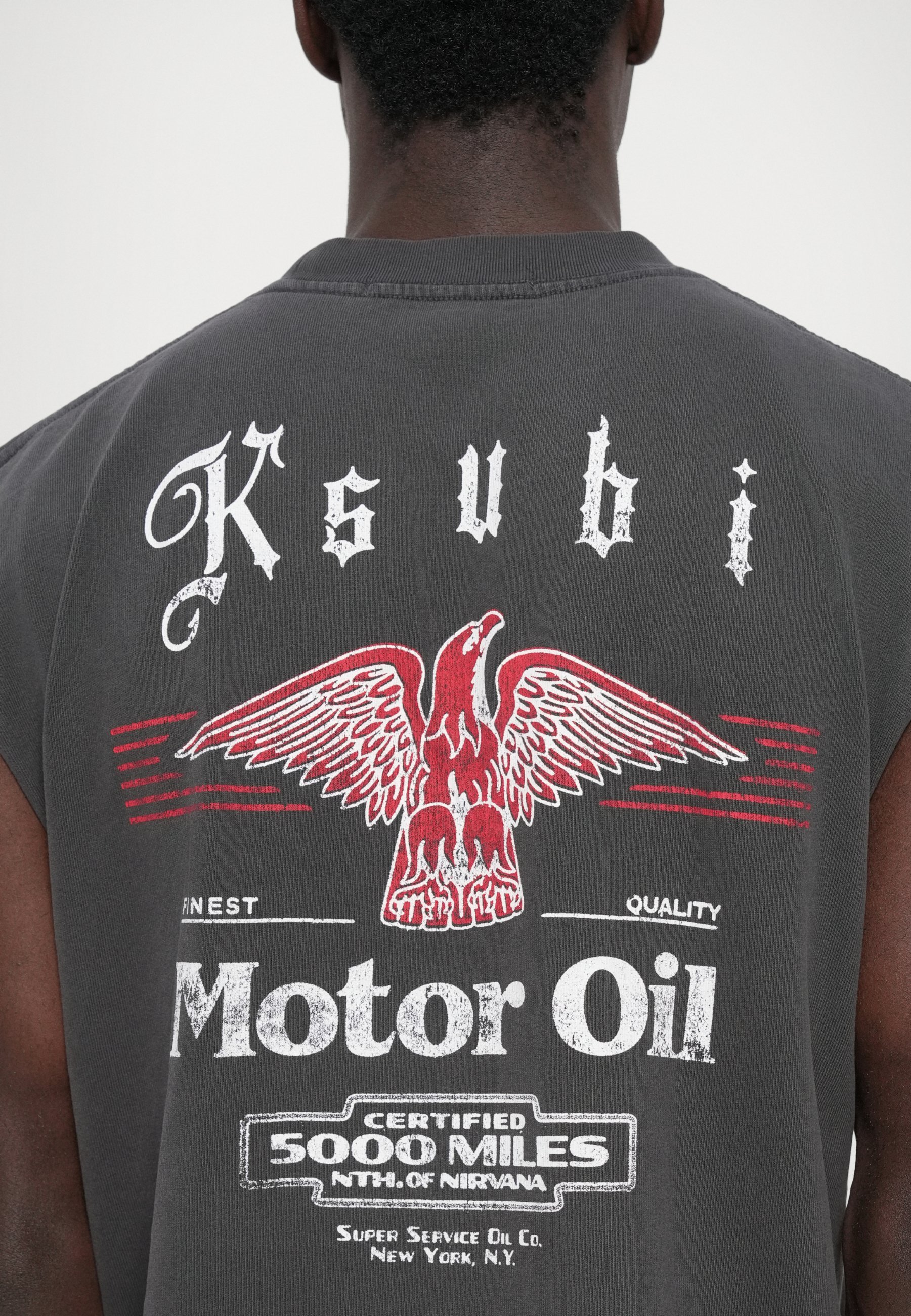 Ksubi TRUCKSTOP ECKESS CUTOFF - Top - houtskool