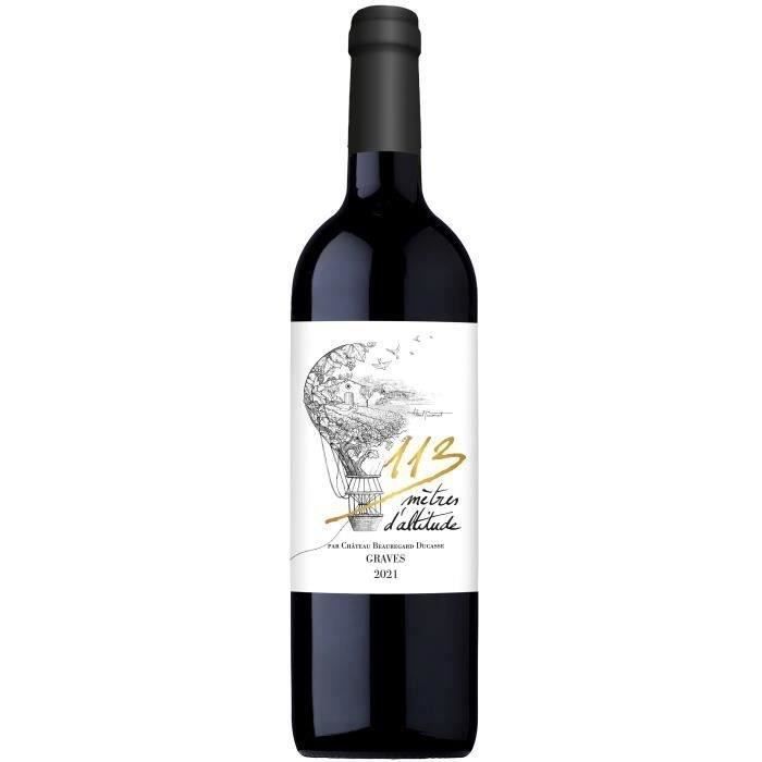 113 metros de altitud 2021 Graves - Vino tinto de Burdeos + Estuche de madera