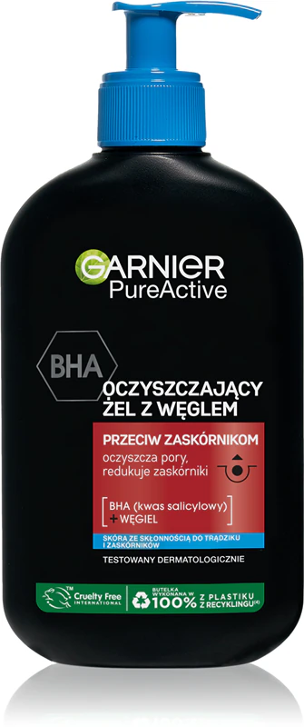 Garnier Pure čistiaci gél s aktívnym uhlím proti čiernym bodkám