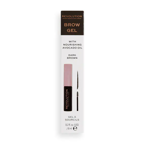Revolution Brow Gel tmavě hnědý