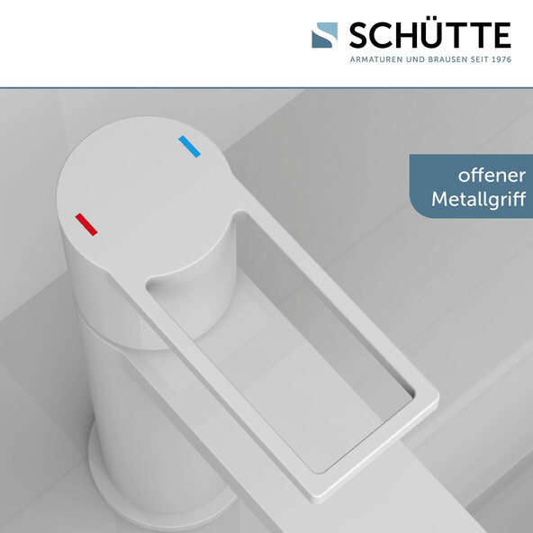 MANHATTAN washbasin tap, matte white