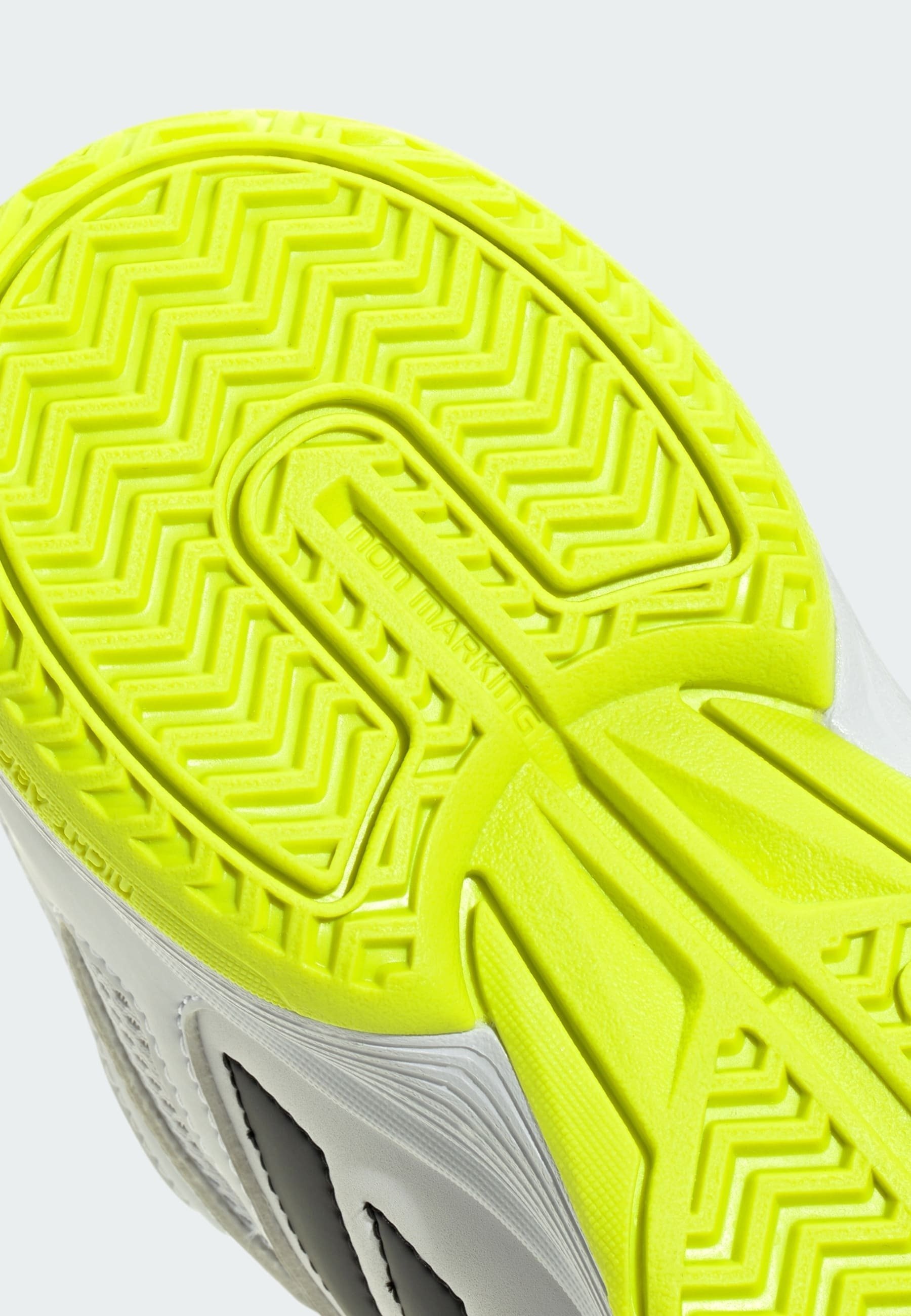 adidas Performance COURT - Chaussures de volley-ball - Blanc nuage, noir, citron clair