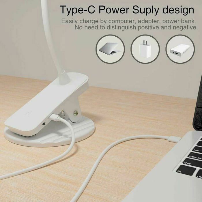 Lampe de bureau pince LED 3 couleurs gradation continue flexible 360 idale pour lit ou bureau BRUMISATEUR D'EXTERIEUR Label