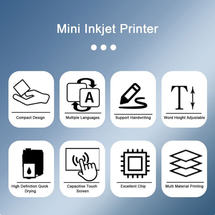 Impresora de inyección de tinta portátil Vvikizy, impresora de inyección de tinta portátil de 12,7 mm, máquina de impresión de ordenador