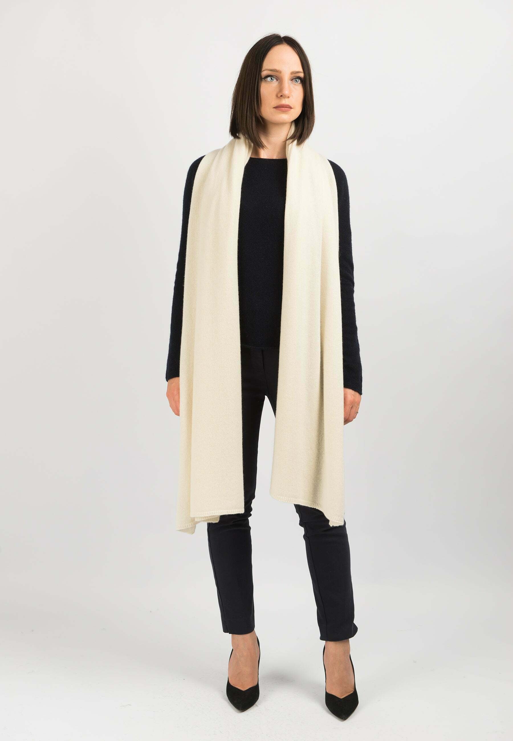 Dalle Piane kasjmier sjaal - crema