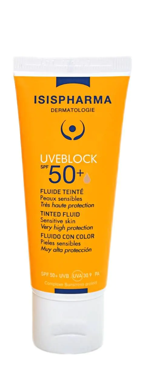 Isispharma Uveblock UVA/UVB SPF50+ - Fuid z filtrem kolor