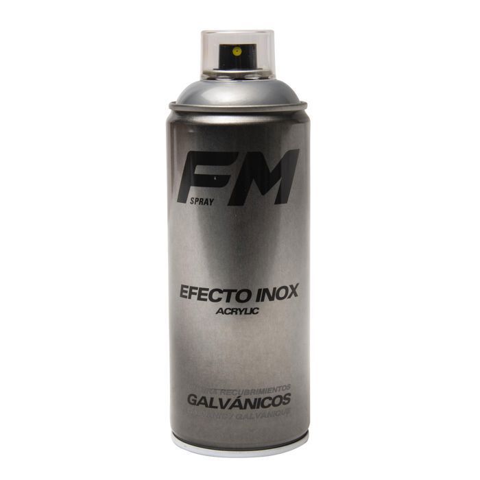Bomboletta spray da 400 ml con rivestimento effetto acciaio inossidabile