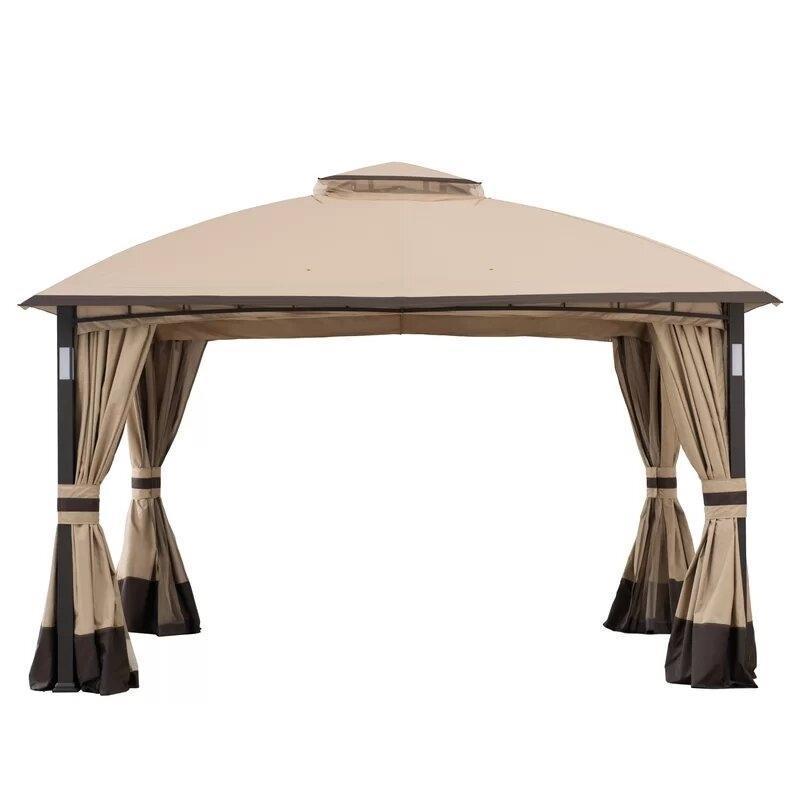Pavilion de terasă din oțel Moorehead, 3,6 m lățime x 3,6 m adâncime