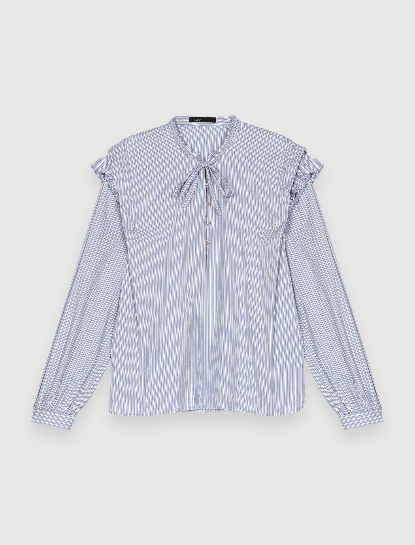 Blauwe gestreepte blouse - Lichtblauw