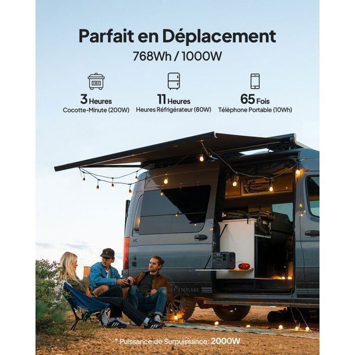 [Bluetti Official] BLUETTI Portable Electric Station AC70 1000W/768Wh, LiFePO4 Battery, Solar Generator for Camping, Home