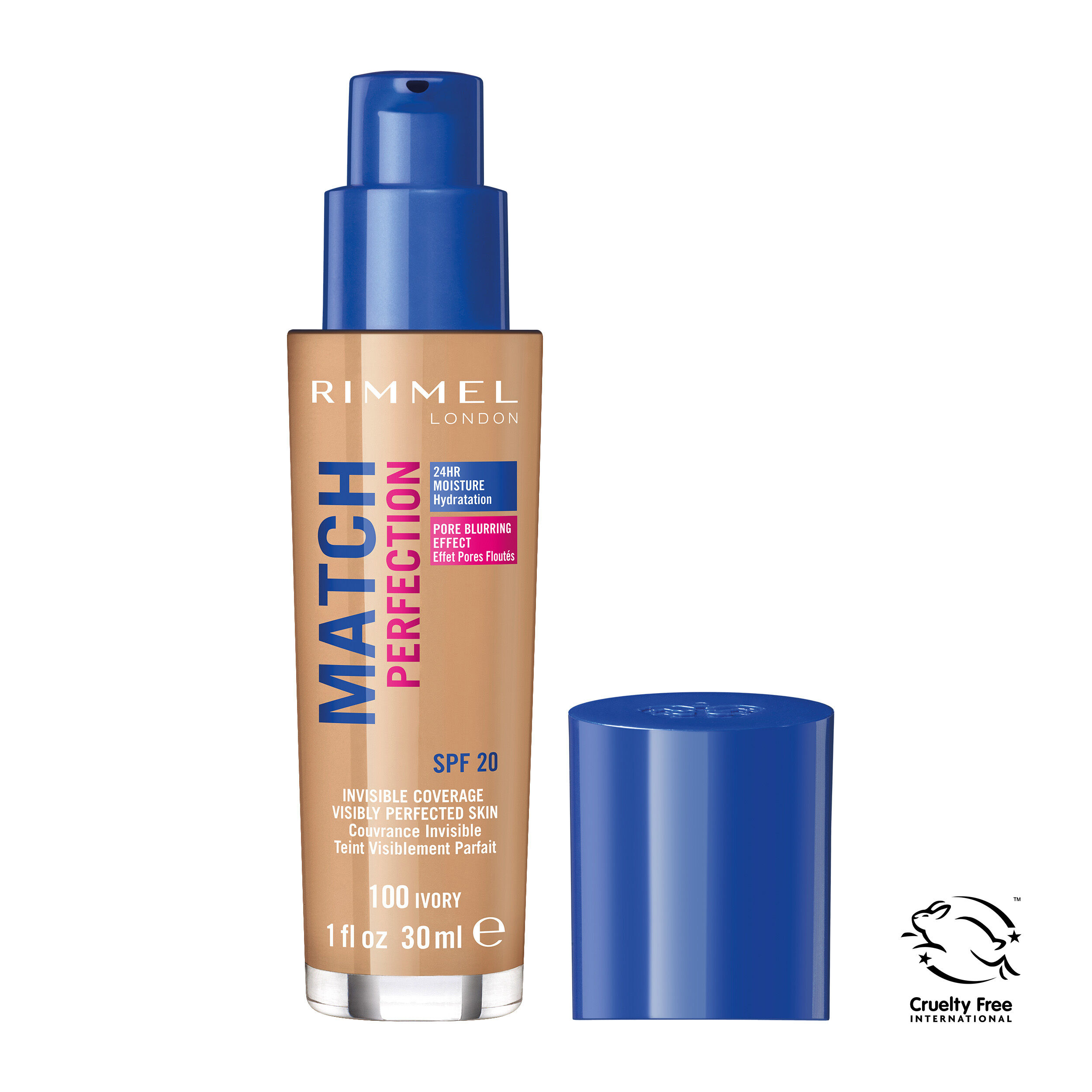 Rimmel Ivory 100 SPF20 Ansiktsfoundation 30ml Match Perfection