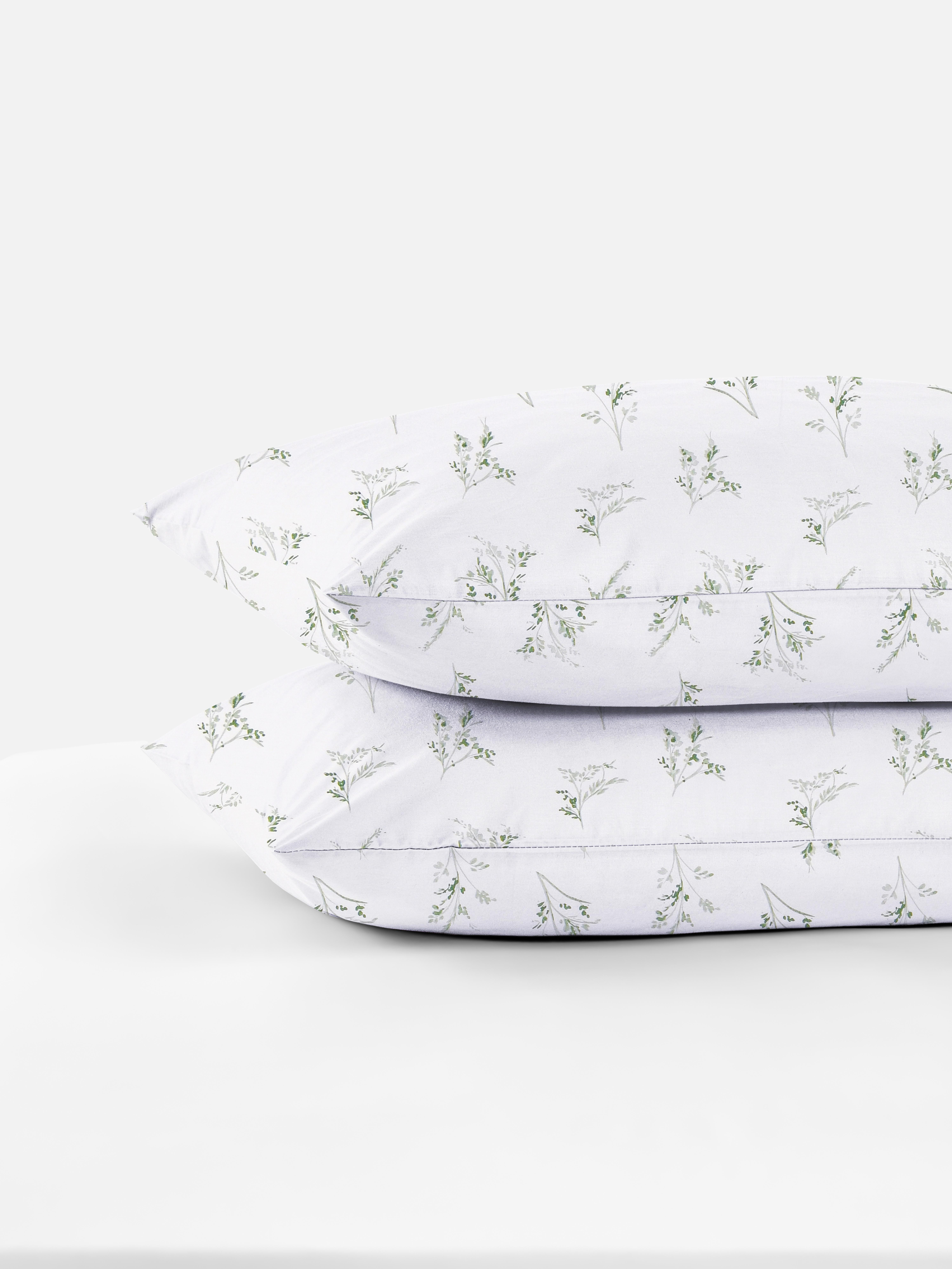 Fețe de pernă cu design floral, set de 2 Un set de două fețe de pernă cu design floral