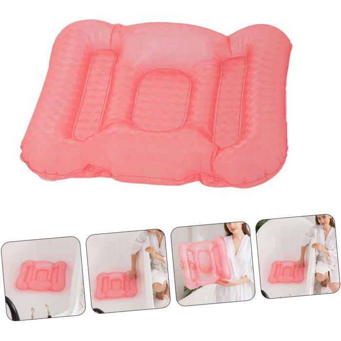 Cojín de baño inflable de 2 piezas, rellenable con agua, accesorio para baño y spa.