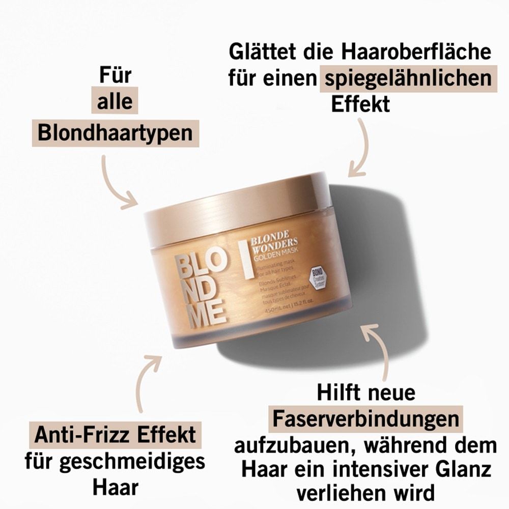 Schwarzkopf Professional BLONDEME Blonde Wonders auksinė kaukė plaukams, 500 ml