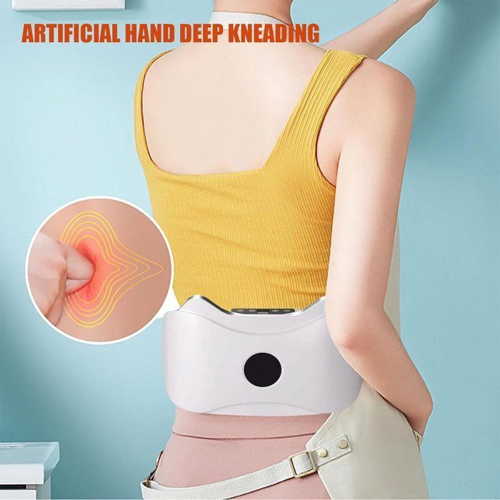 Appareil de massage abdominal électronique - 7 têtes magnétiques et 3 vitesses - Massage en profondeur - Pour l'abdomen, le dos et